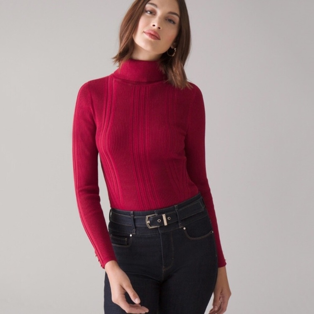 WHBM | Transfer Rib Turtleneck Long Sleeve Indulgent